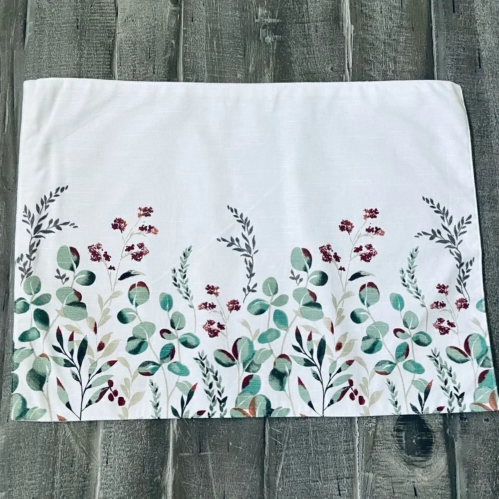 Fall Farmhouse Greenery Placemat Set of 2